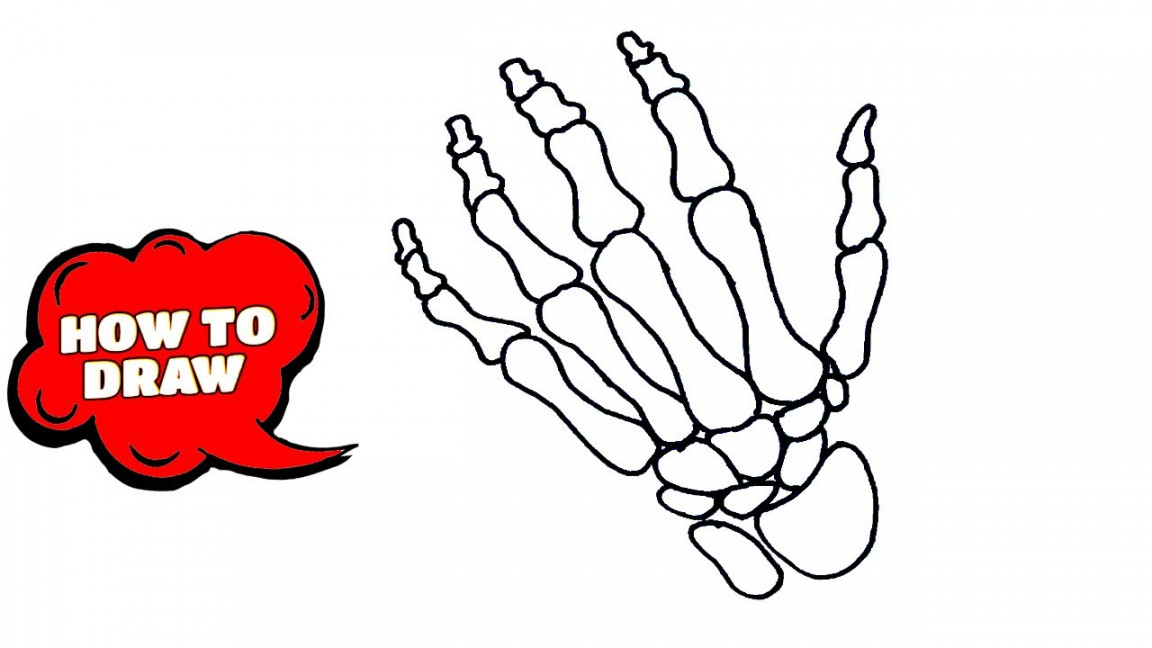 How to Draw a Skeleton Hand on your Hand  Skeleton Hand Drawing Tutorial