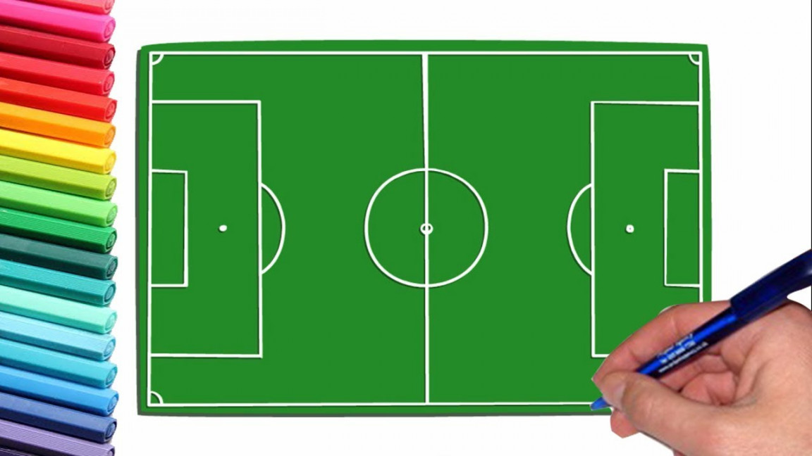 How to Draw a Soccer Field  (very easy)