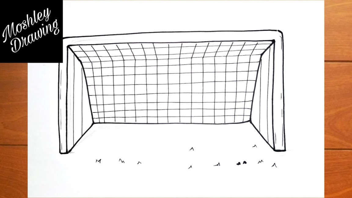 How to Draw a Soccer Goal Easy