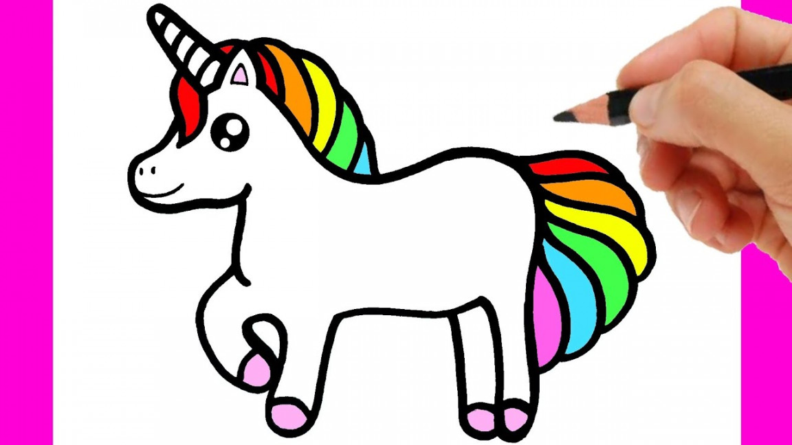 HOW TO DRAW A UNICORN EASY - HOW TO DRAW A RAINBOW UNICORN