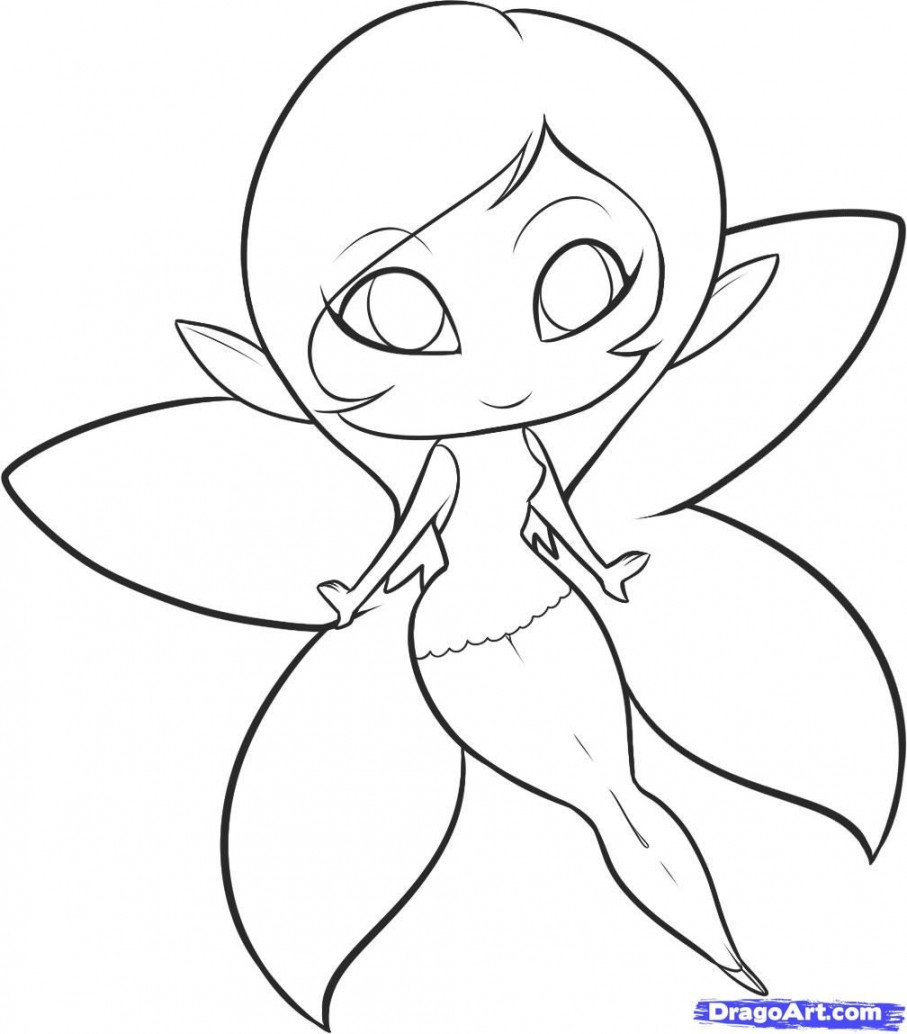 How To Draw An Easy Fairy, Step by Step, Drawing Guide, by Dawn