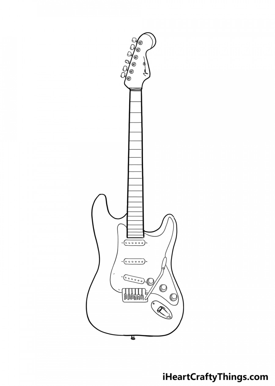 How To Draw An Electric Guitar – A Step By Step Guide - I Heart