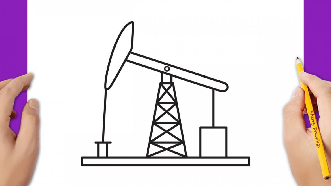 How to draw an oil derrick