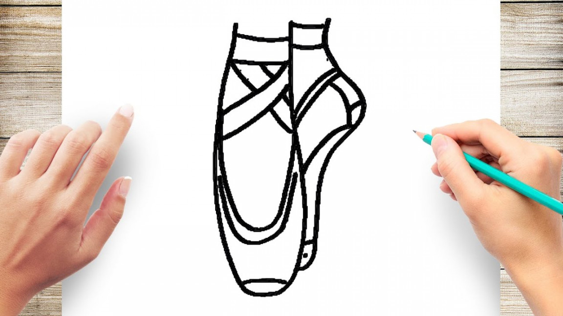 How to Draw Ballet Shoes Step by Step Easy