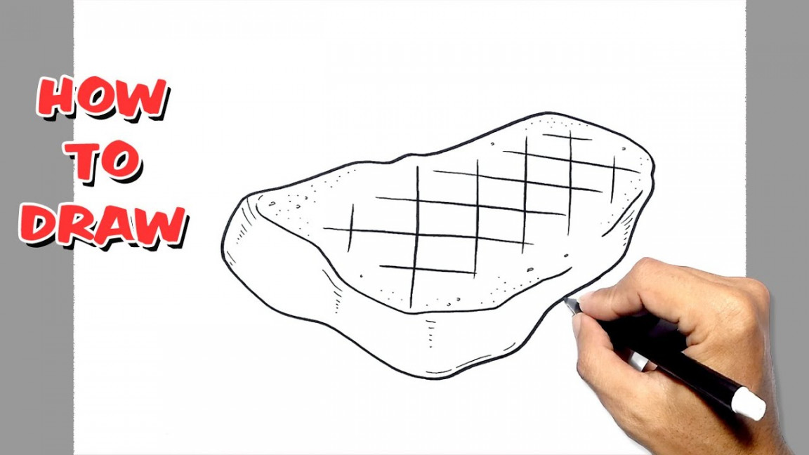 How to Draw Beef steak easy drawing