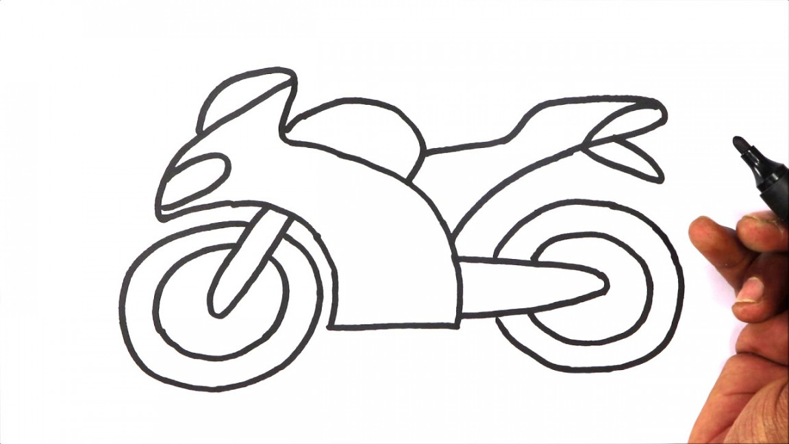 how to draw bike  easy drawing coloring painting  sports bike very easy  drawing cute drawings tips