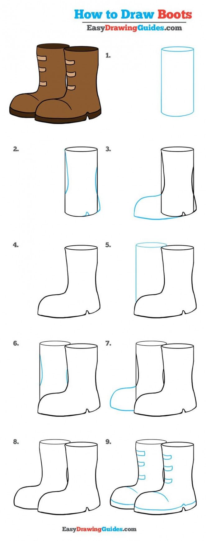 How to Draw Boots - Really Easy Drawing Tutorial  Drawing