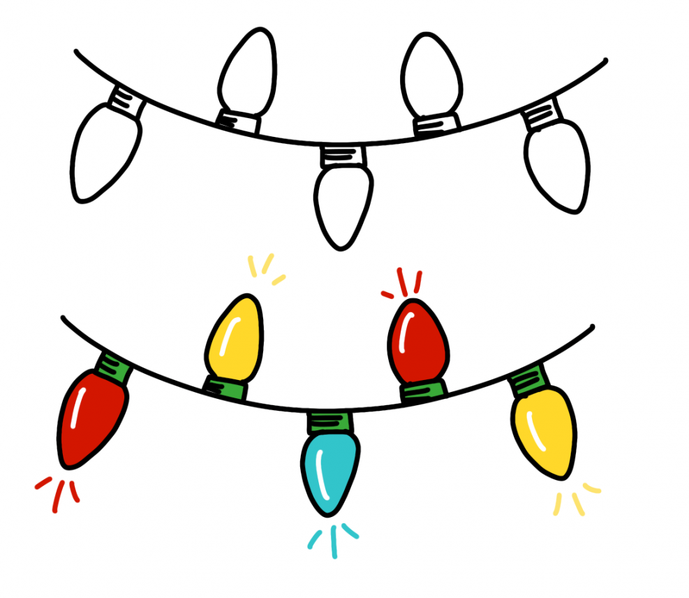 How to Draw Christmas Lights - Amy Latta Creations