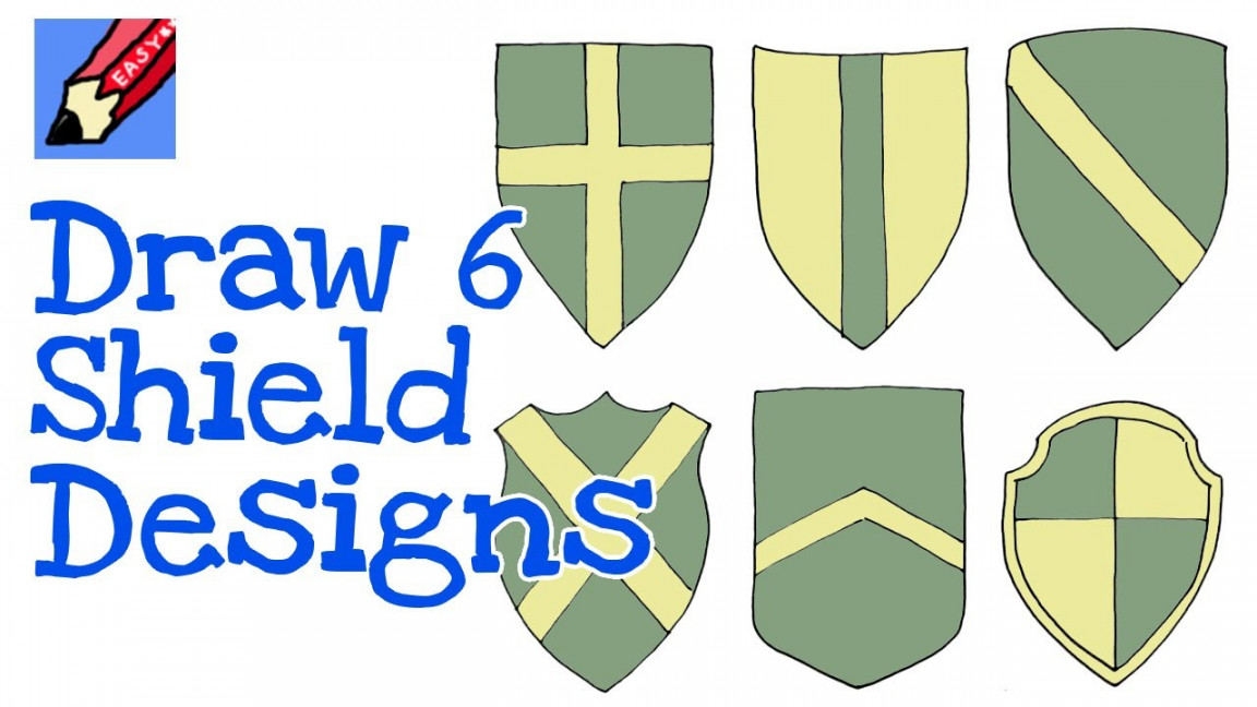 How to draw  Different Heraldic Shield Designs Real Easy