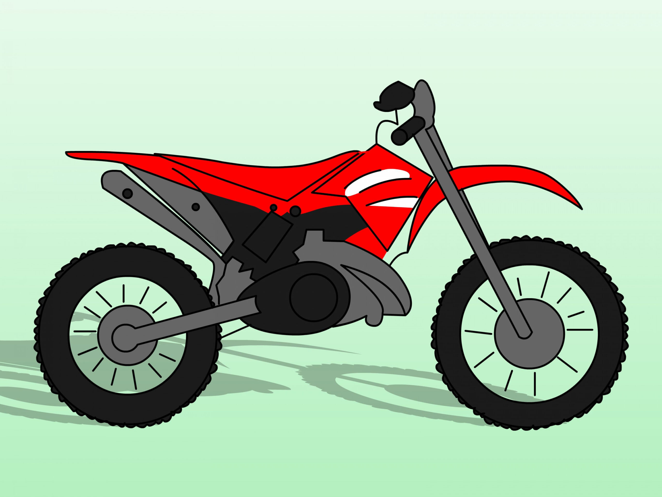 How to Draw Dirt Bikes:  Steps (with Pictures)  Bike drawing