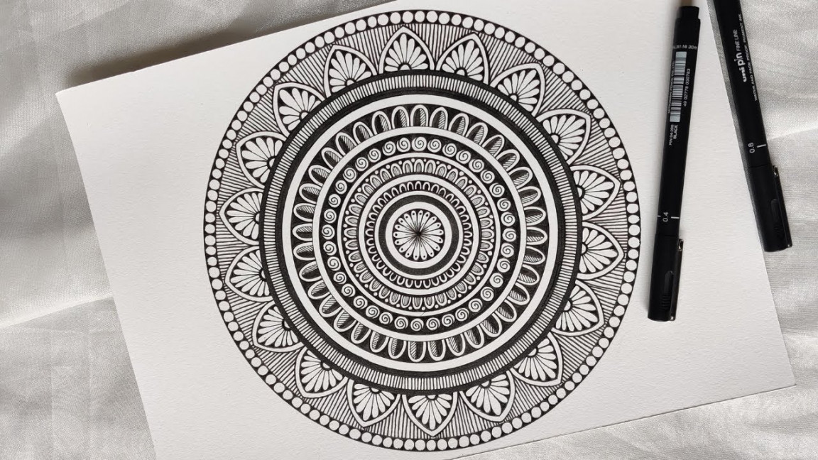 How To Draw Easy Mandala For Beginners  HOW TO Make the SIMPLE MANDALA   MANDALA ART for beginner