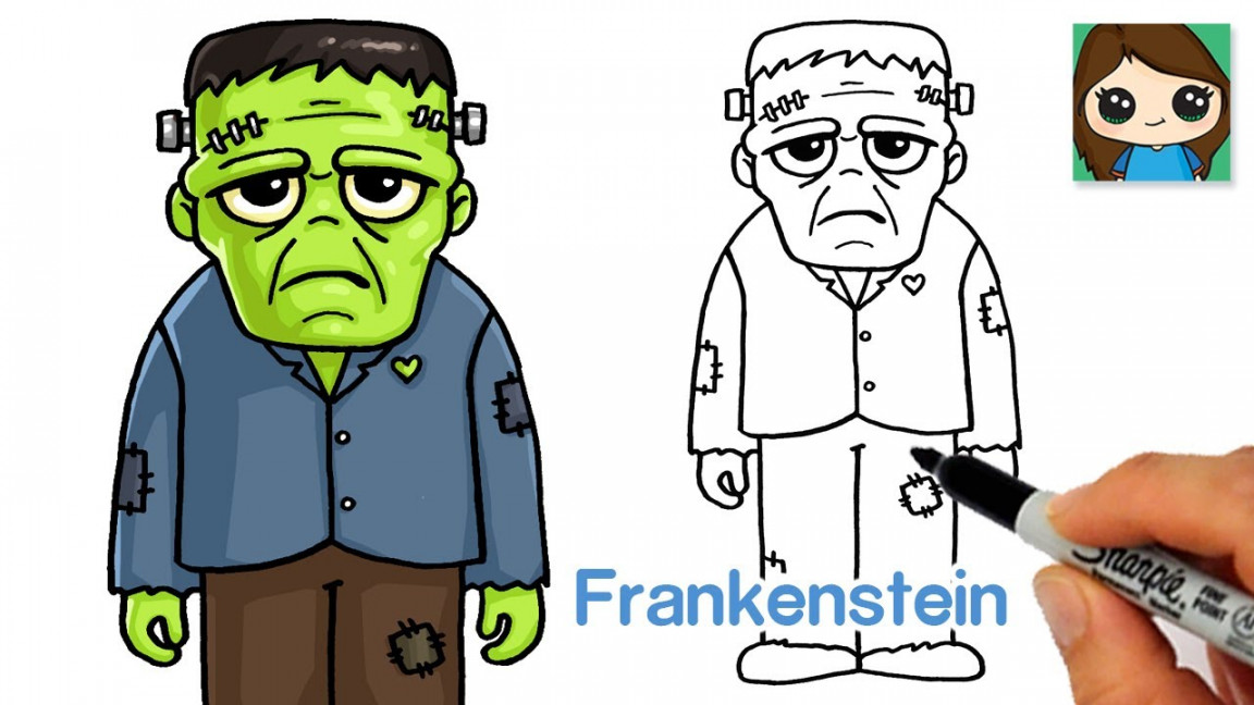 How to Draw Frankenstein Easy 🎃Halloween Art