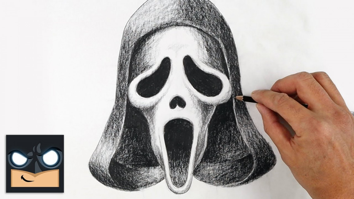 How To Draw Ghostface  Halloween Sketch Tutorial