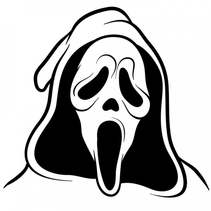 How to draw Ghostface (the Scream Mask)  Halloween drawings