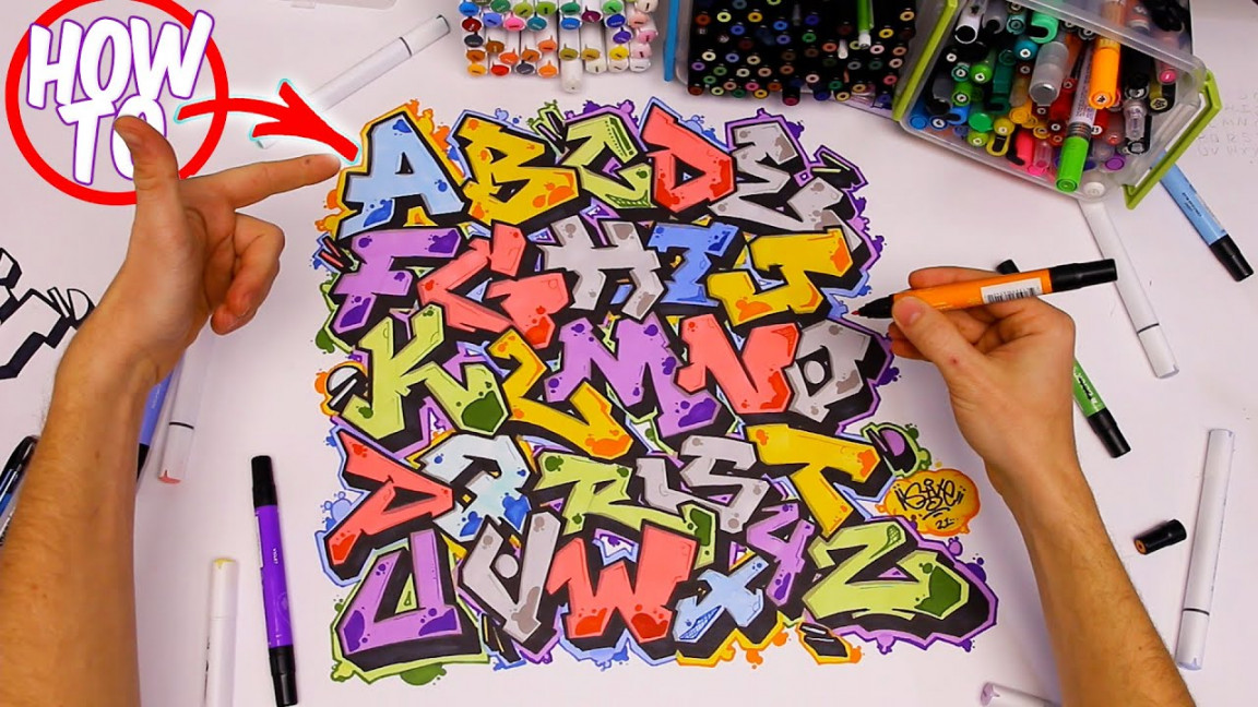 How To Draw Graffiti Letters Tutorial- Basic Straight Piece