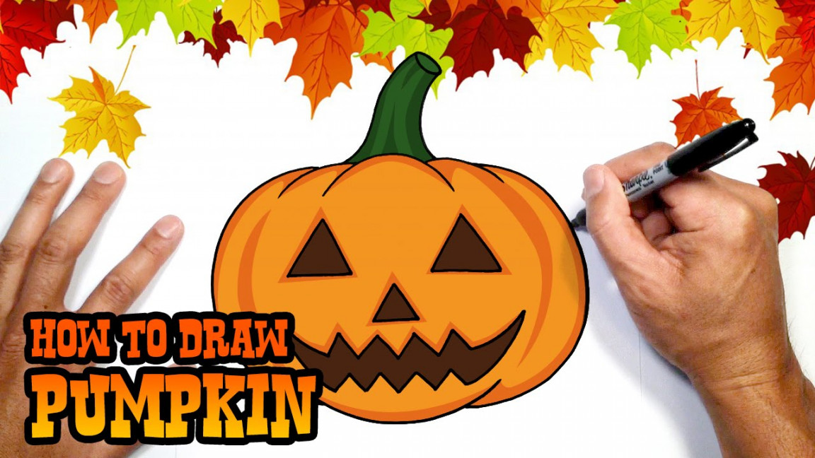 How to Draw Halloween Pumpkin  Drawing Lesson