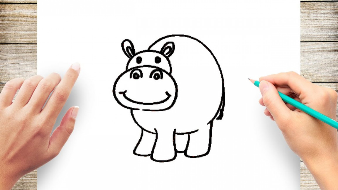 How to Draw Hippo Easy