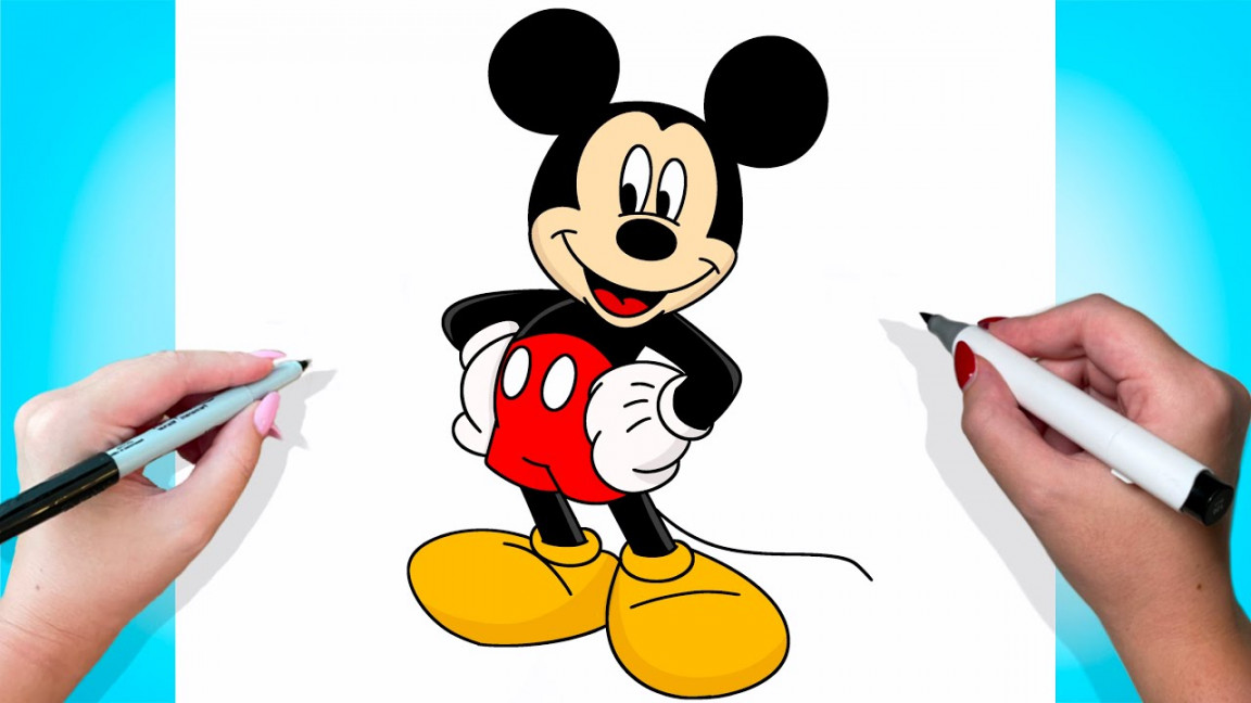 How To Draw Mickey Mouse  Tutorial Easy