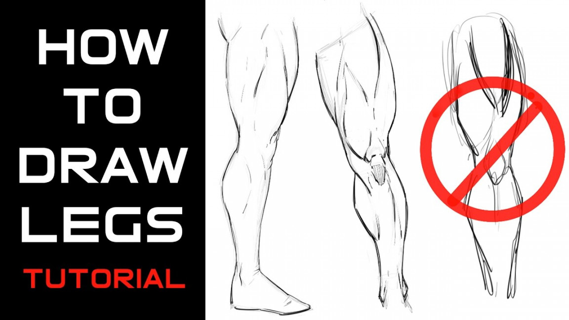 How to Draw Muscular Legs Tutorial