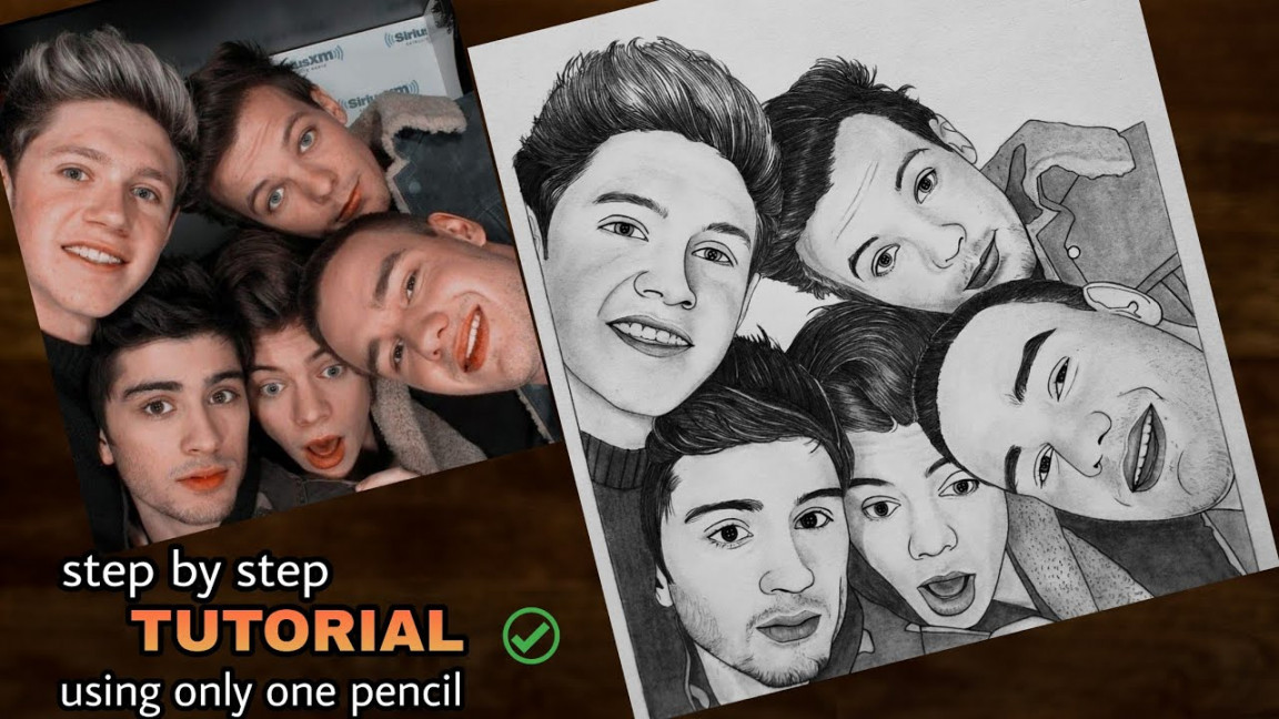 How to draw One Direction step by step - Easy Drawing Tutorial  YouCanDraw