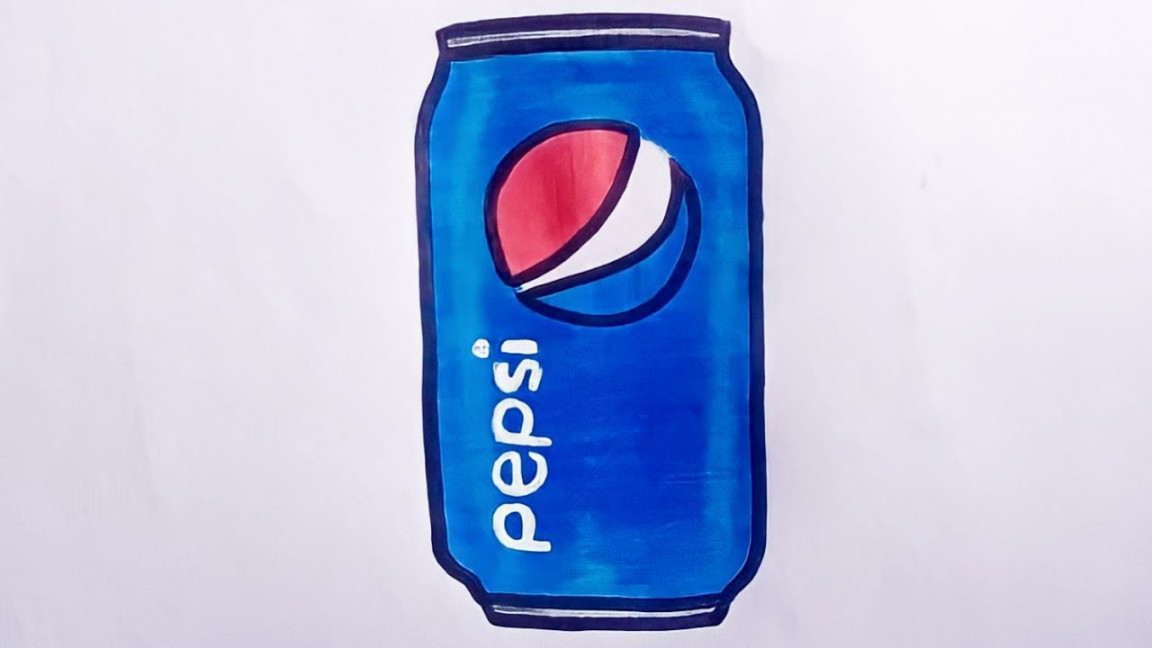 How to draw pepsi can  Step by step  Easy tutorial