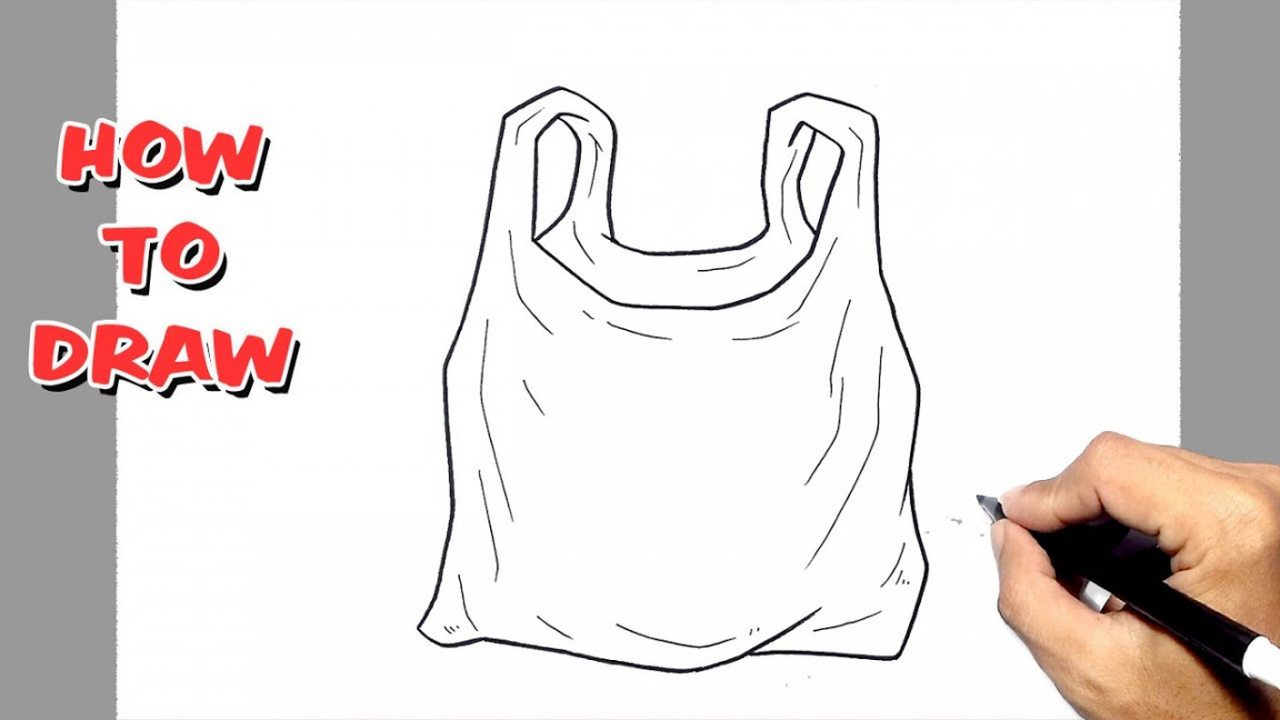 How to Draw Plastic bag  Drawing Tutorial