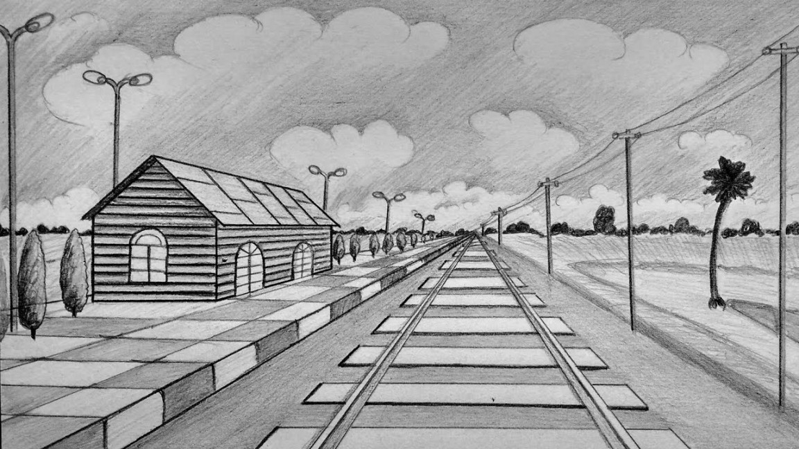 How to draw Railway station