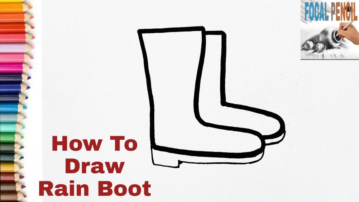 How to Draw Rain Boot