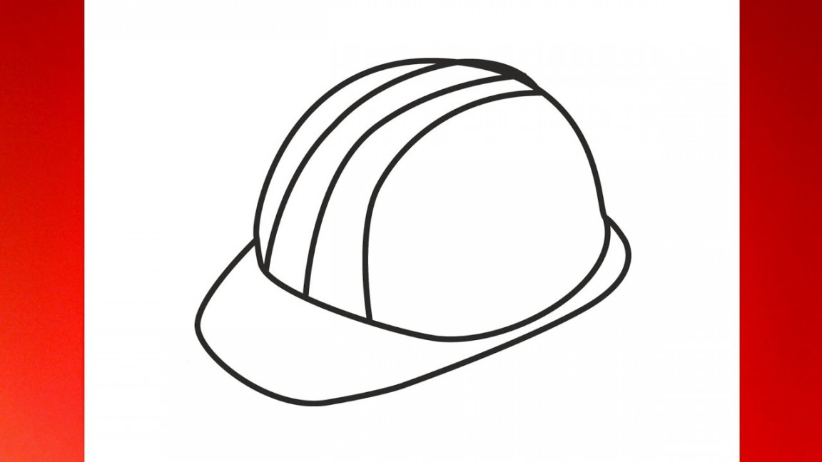 How to draw Safety Hat  Drawing Construction helmet