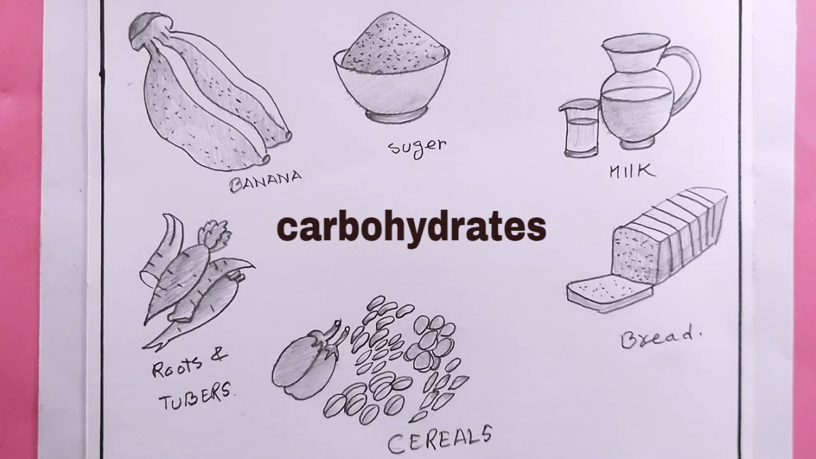 how to draw sources of carbohydrates/carbohydrates food drawing