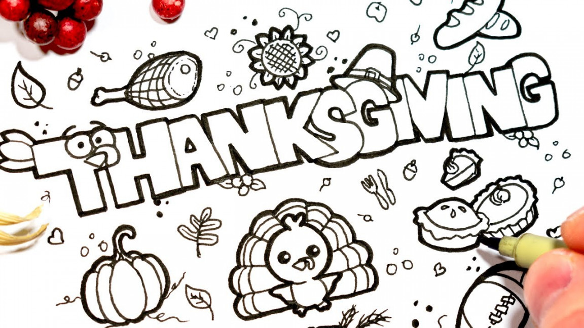 How to Draw Thanksgiving Stuff ( Easy Doodles)