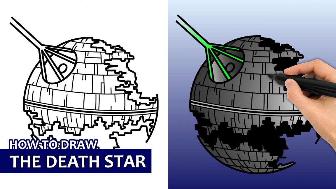 How To Draw The Death Star (Easy Drawing Tutorial)