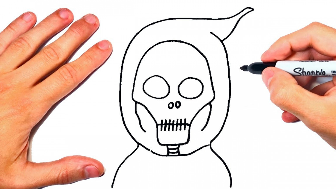 How to draw The Death Step by Step  Death Drawing Lesson