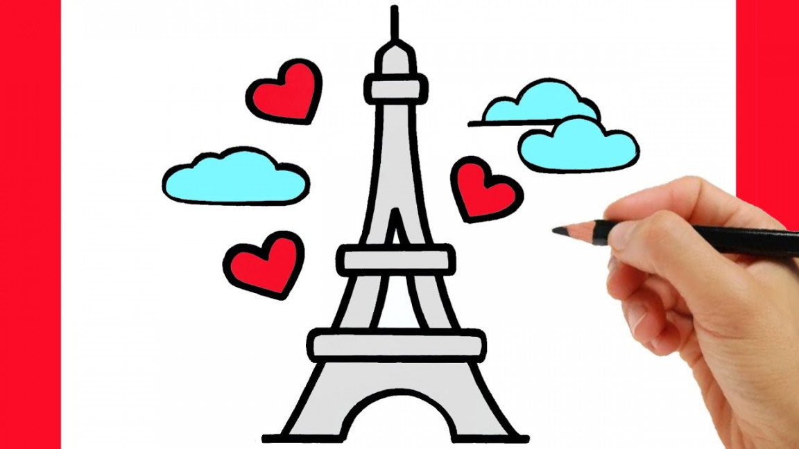 HOW TO DRAW THE EIFFEL TOWER EASY