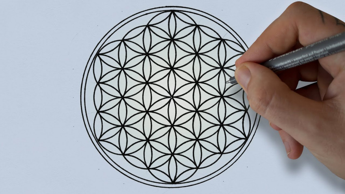 How To Draw The Flower Of Life  Sacred Geometry Drawing Tutorial