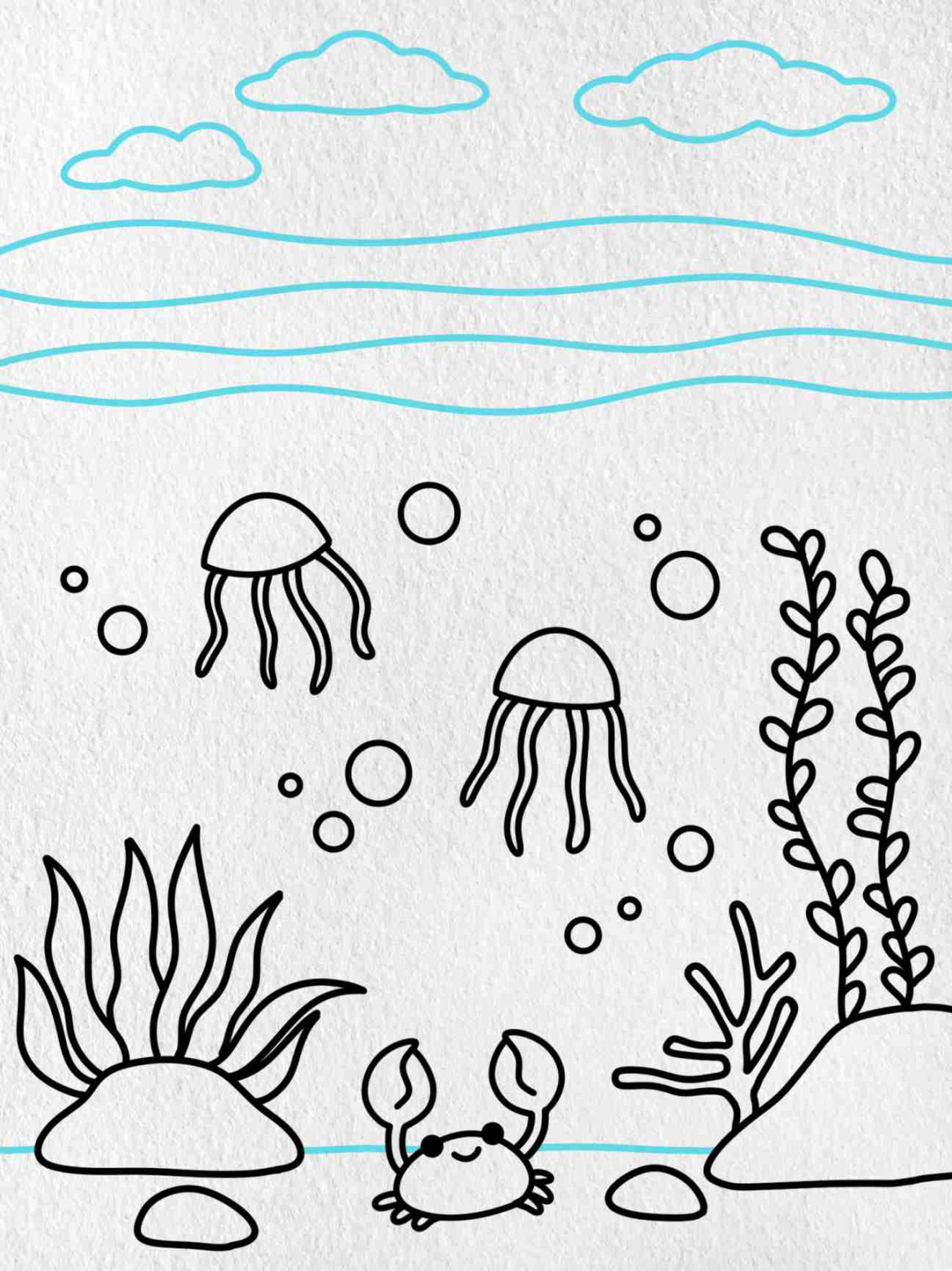 How to Draw the Sea - HelloArtsy