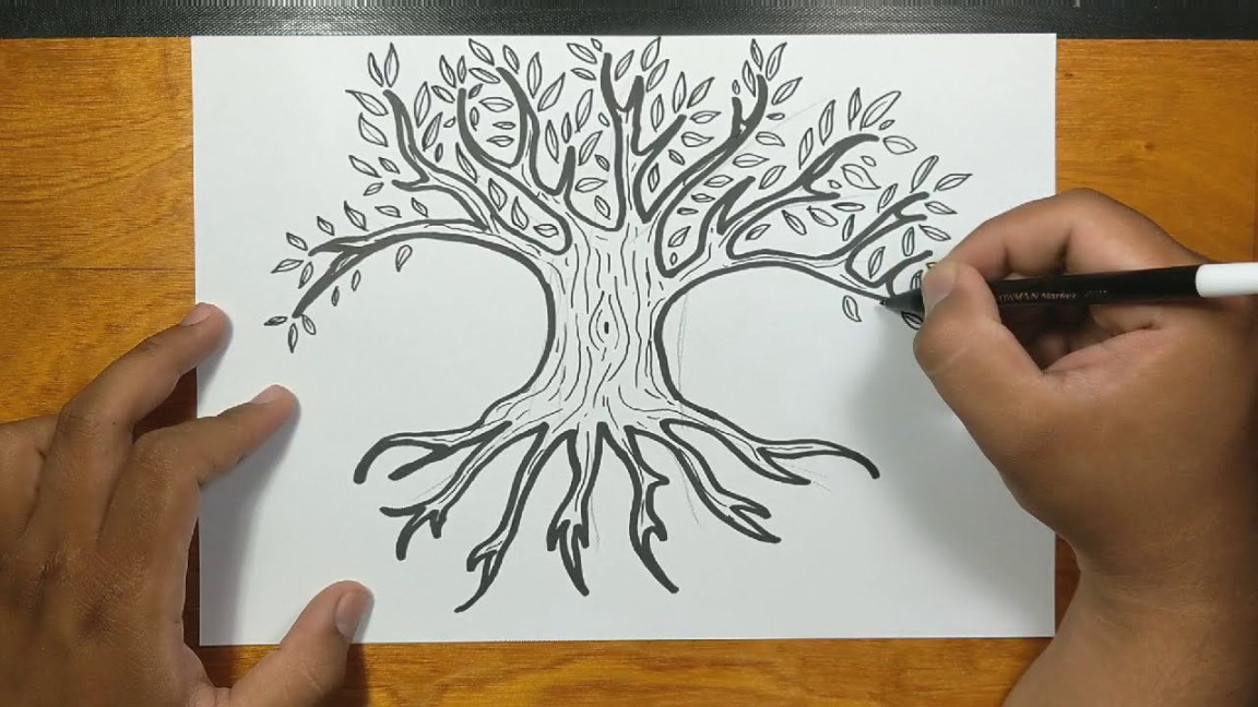 How to draw TREE OF LIFE step by step