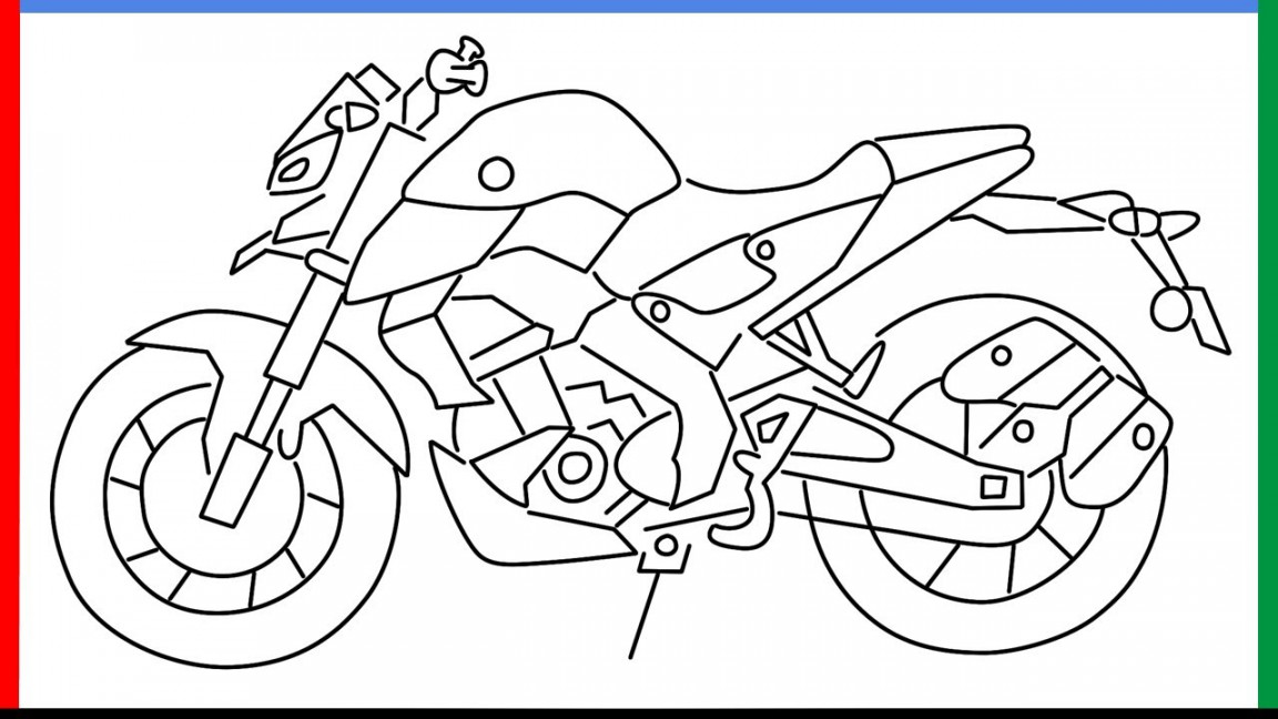 How to draw Yamaha MT  step by step for beginners