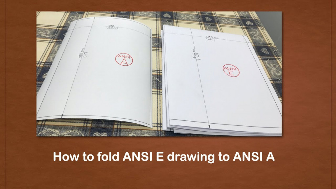 How to fold ANSI E drawing to ANSI A