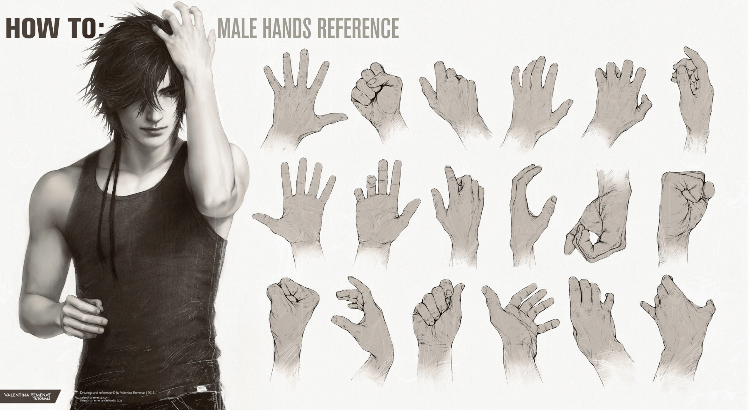 HOW TO: Male Hands Reference by Valentina-Remenar on DeviantArt