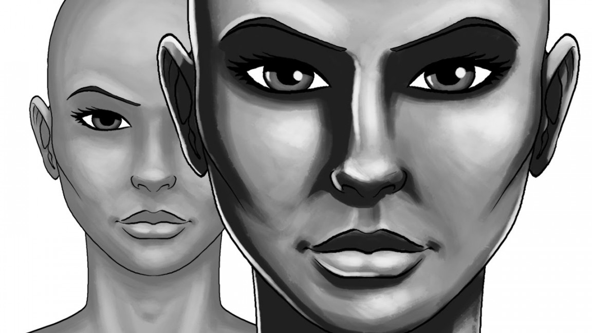 How to use Light and Shadow on faces - Photoshop painting tutorial