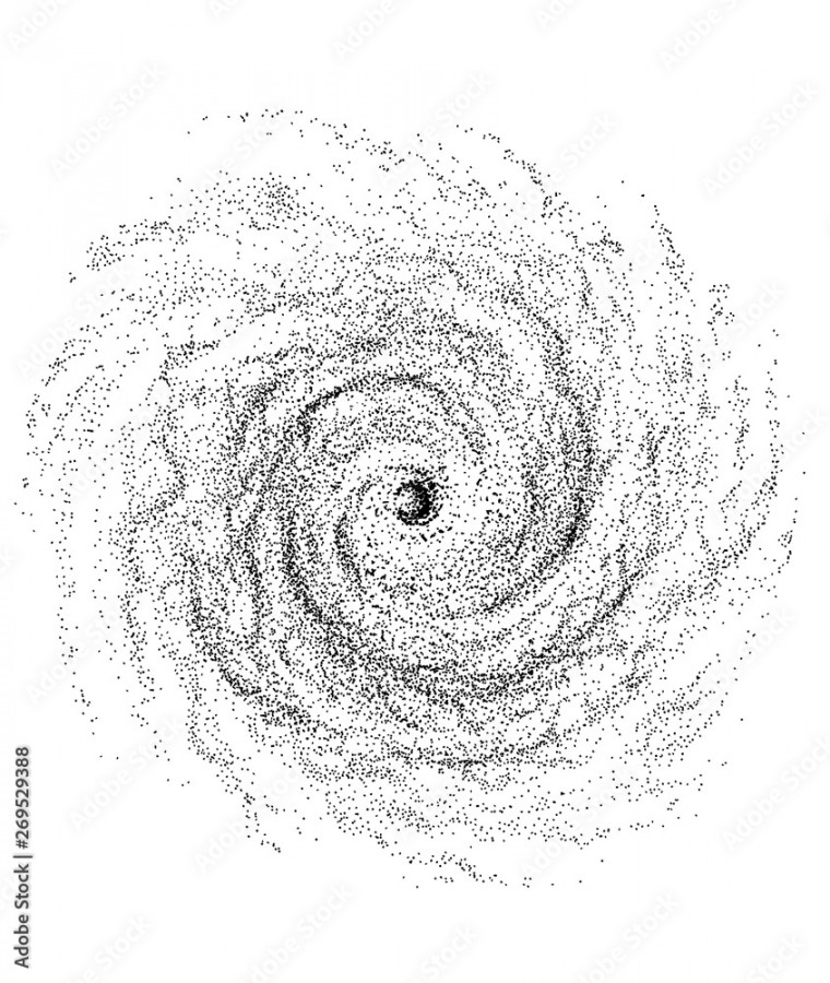 Hurricane illustration, drawing, engraving, ink, line art, vector