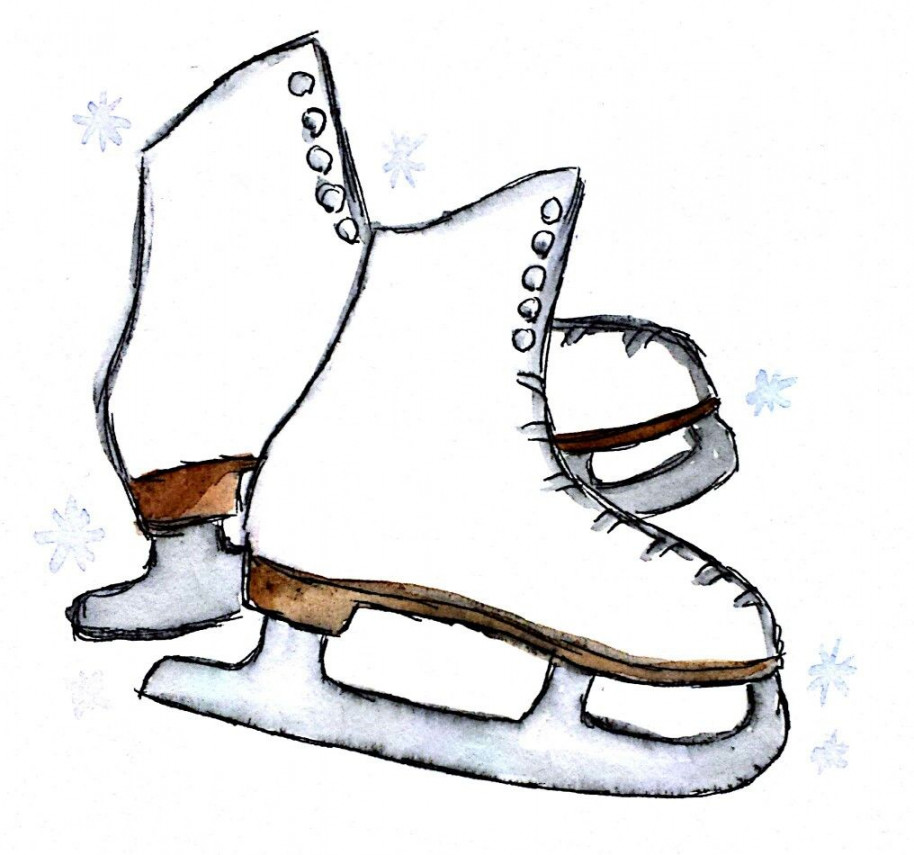 Ice Skating  Schlittschuhe, Bilder zeichnen, Kunststunden