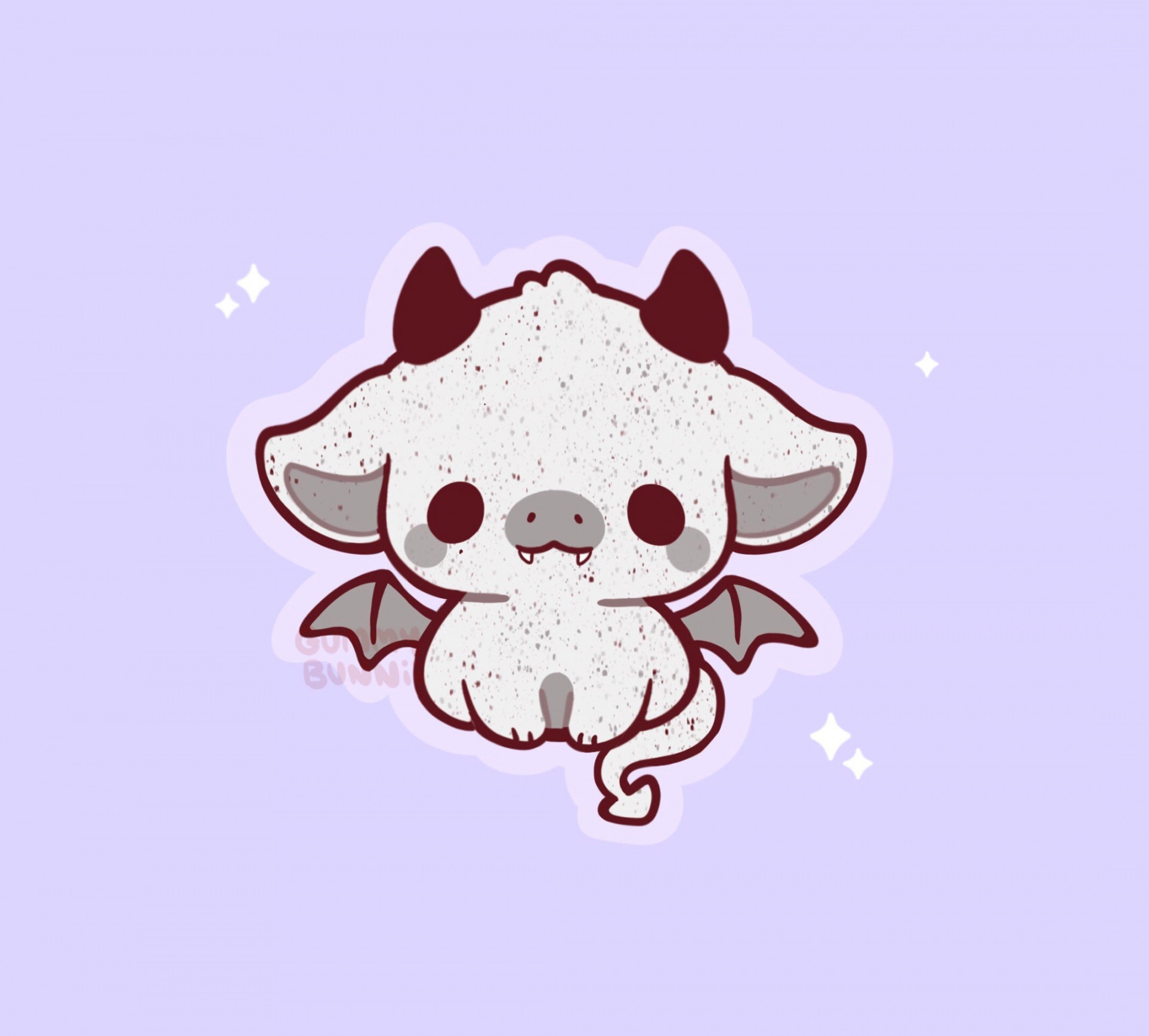 Kawaii Gargoyle matte Vinyl Sticker - Sticker - Niedlich - Decal cut