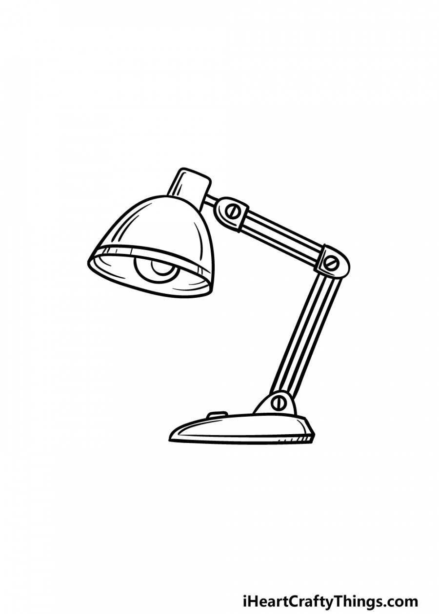 Lamp Drawing - How To Draw A Lamp Step By Step