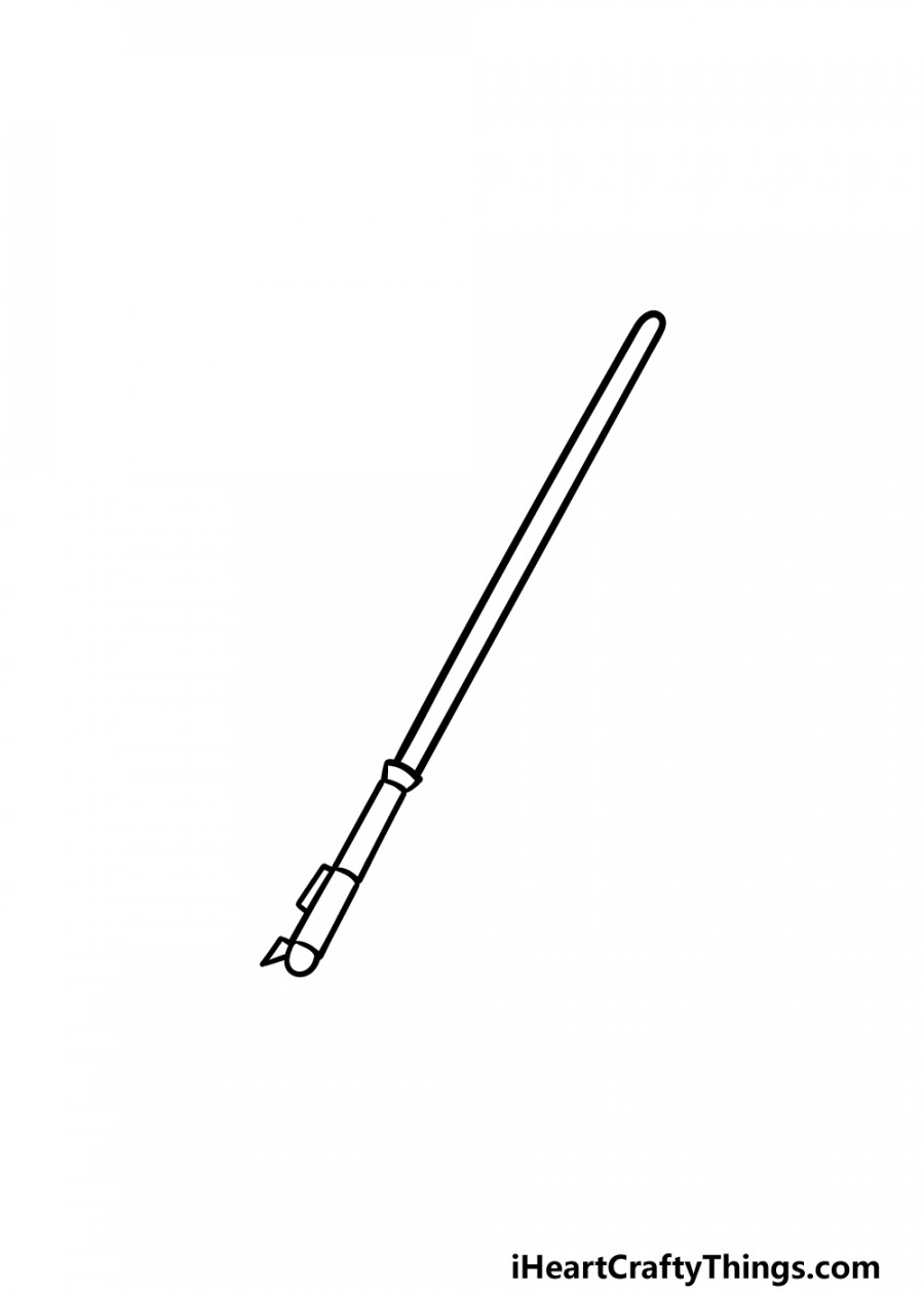 Lightsaber Drawing - How To Draw A Lightsaber Step By Step