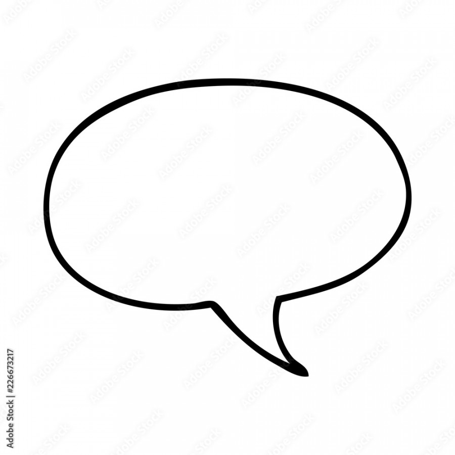 line drawing cartoon speech bubble Stock-Vektorgrafik  Adobe Stock