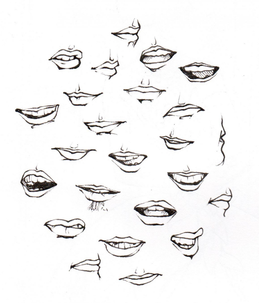 Lips Drawing Reference and Sketches for Artists