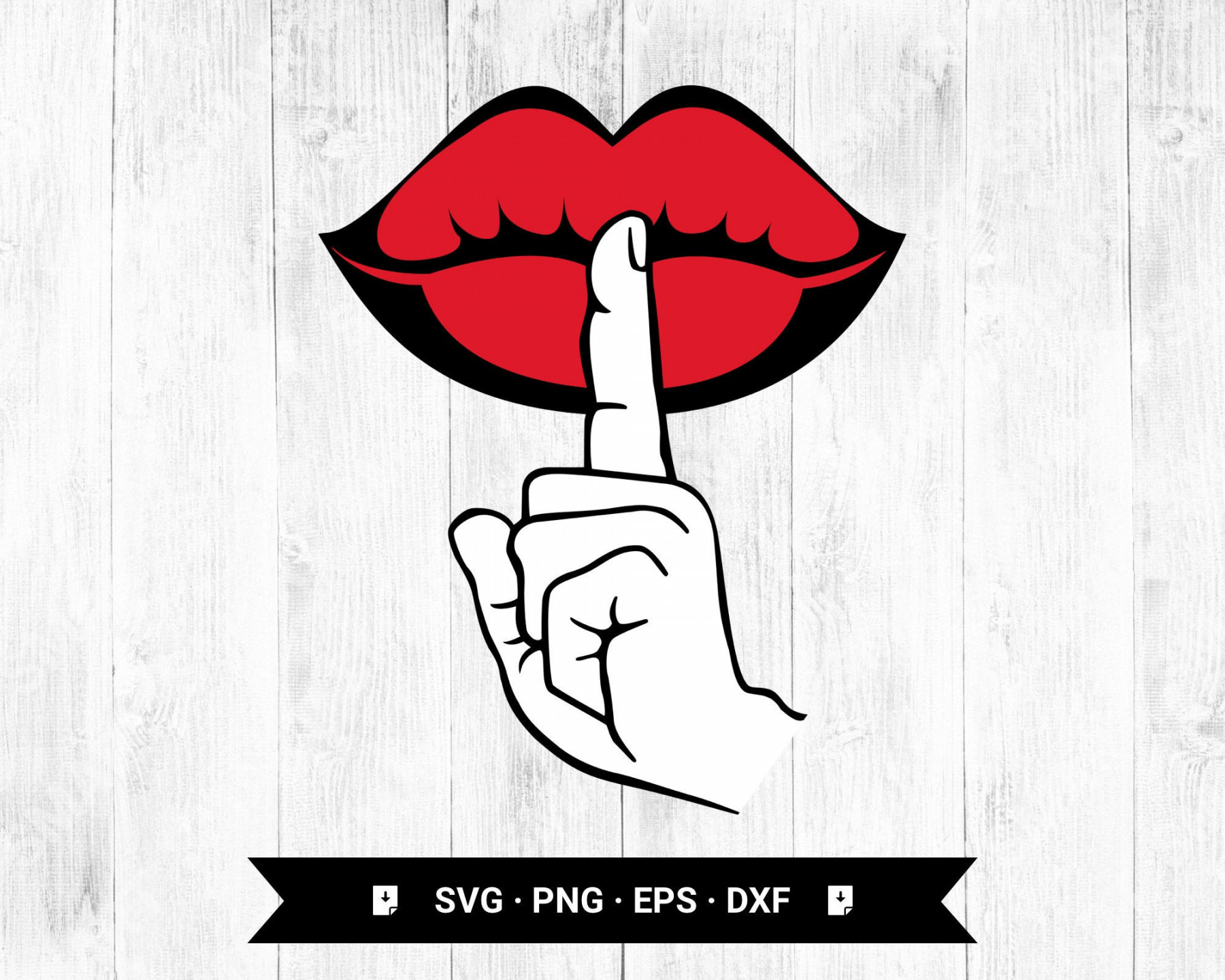 Lips Female Finger Shut the fck up gesture shhh Mouth Attitude Logo Svg  png clipart svg,eps,dxf,png Digital Download - Instant Download