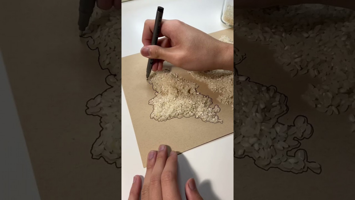 Making a fantasy map out of rice!✨ #art #shorts - YouTube